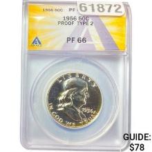 1966 Franklin 50C Proof Type 2 ANACS PF66