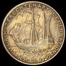 1920 Pilgrim Silver Half Dollar CLOSELY UNCIRCULATED