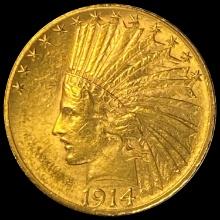 1914-S Indian Head Gold Eagle $10 CHOICE BU