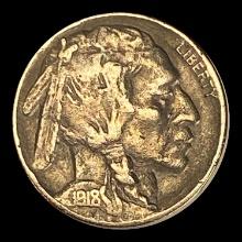 1918-D Buffalo Nickel NEARLY UNCIRCULATED
