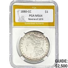 1880-CC Morgan Dollar PGA MS64  MS64