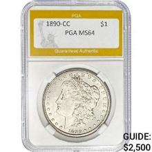 1890-CC Morgan Dollar PGA MS64  MS64