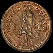 1863 Hard Times Token Broas Pie Bakers CHOICE BU