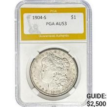 1904-S Morgan Dollar PGA AU53  AU53
