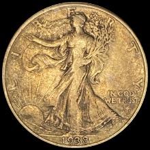 1938-D Silver Half Dollar Walking Liberty UNCIRCULATED