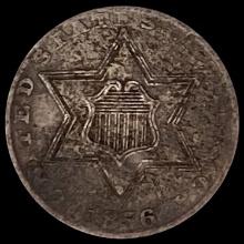 1876 Three-Cent Silver Piece LIGHTLY CIRCULATED