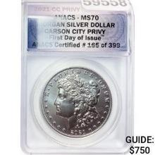 2021-CC Morgan Silver Dollar ANACS MS70