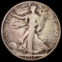 1938-D Walking Liberty Half Dollar LIGHTLY CIRCULATED