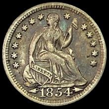 1854 Seated Liberty Half Dime NEARLY UNCIRCULATED