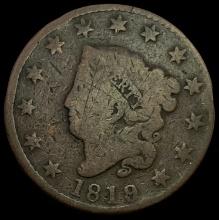 1819 Coronet Head Large Cent LIGHTLY CIRCULATED