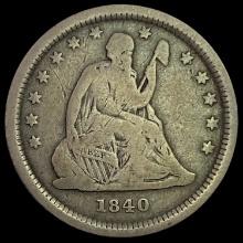 1840-O Seated Liberty Quarter NICELY CIRCULATED