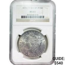 1878 7TF REV 79 Morgan Silver Dollar NGC MS61