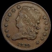 1829 Classic Head Half Cent CLOSELY UNCIRCULATED
