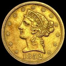 1852 Liberty Head Half Eagle CLOSELY UNCIRCULATED
