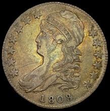 1808 Capped Bust Half Dollar LIGHTLY CIRCULATED
