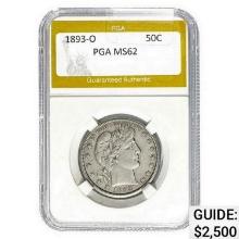 1893-O Barber Half Dollar PGA MS62