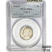 1942-P Jefferson Nickel PCGS PR66 TYPE 2