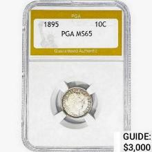 1895 Barber Dime PGA MS65