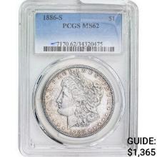 1886-S Morgan Silver Dollar PCGS MS62