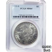 1921-S Morgan Silver Dollar PCGS MS64
