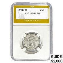1917-D Standing Liberty Quarter PGA MS64 FH