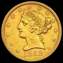 1852 Liberty Head Half Eagle $5 CLOSELY UNCIRCULATED