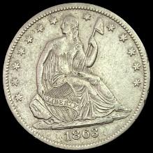1863-S Seated Liberty Half Dollar CLOSELY UNCIRCULATED
