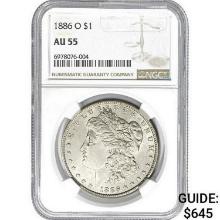 1886-O Morgan Silver Dollar NGC AU55