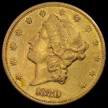 1880-S Liberty Head Double Eagle CLOSELY UNCIRCULATED