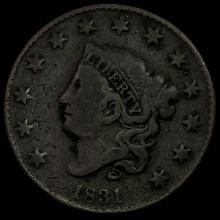 1831 Coronet Head Large Cent NICELY CIRCULATED