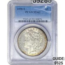 1890-S Morgan Silver Dollar PCGS MS63