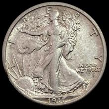 1917-S Walking Liberty Half Dollar CLOSELY UNCIRCULATED