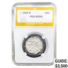 1929-D Walking Liberty Half Dollar PGA M  MS64