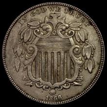 1866 Shield Nickel NEARLY UNCIRCULATED