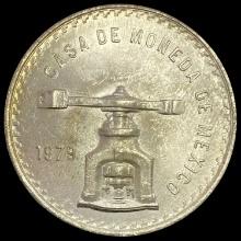 1979 Mexico 1 Onza Silver Coin GEM BU