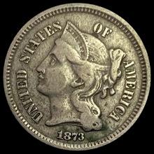 1873 Three-Cent Nickel LIGHTLY CIRCULATED