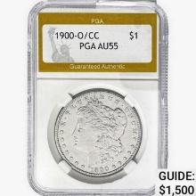 1900-O/CC Morgan Silver Dollar PGA AU55