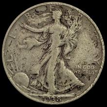 1938-D Walking Liberty Half Dollar NICELY CIRCULATED