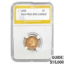 1908 1C PGA PR65 Red Cameo  PR65 RED CAMEO