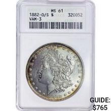 1882-O/S Morgan Silver Dollar ANACS MS61