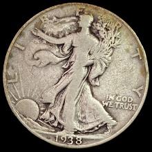 1938-D Walking Liberty Half Dollar NICELY CIRCULATED