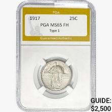 1917 Standing Liberty Quarter PGA MS65 FH TYPE 1