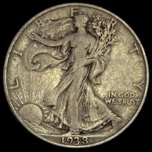 1938-D Walking Liberty Half Dollar LIGHTLY CIRCULATED