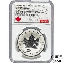 2015 Silver Canada Maple Leaf $5 NGC PF70