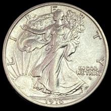 1916 Walking Liberty Half Dollar CLOSELY UNCIRCULATED