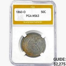 1860-O Seated Liberty Half Dollar PGA MS63