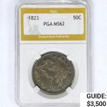 1823 Capped Bust Half Dollar PGA MS62