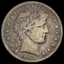 1897-S Barber Half Dollar NICELY CIRCULATED