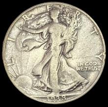 1938 Walking Liberty Half Dollar LIGHTLY CIRCULATED