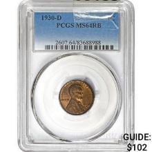 1930-D Wheat Cent PCGS MS64